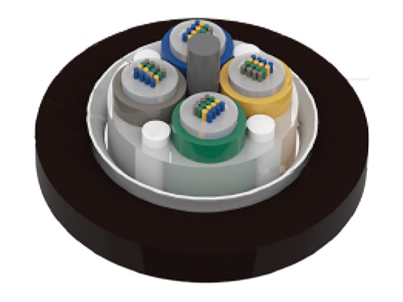 Cebl tâp ffibr optegol di-arfog wedi'i sownd â thiwb rhydd GYDTA