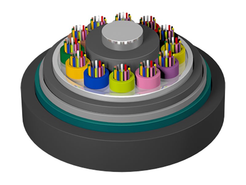 Tiwb Rhydd wedi'i linynu'n Atgyfnerthu Craidd Arfog Cebl Ffibr Optig Gwrth Fflam GYTZA53